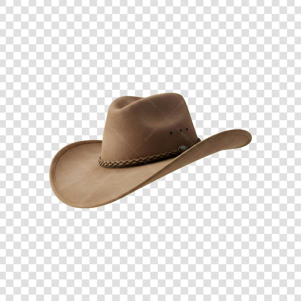 Foto Recortada Chapéu Cowboy Marrom PNG Fundo Transparente