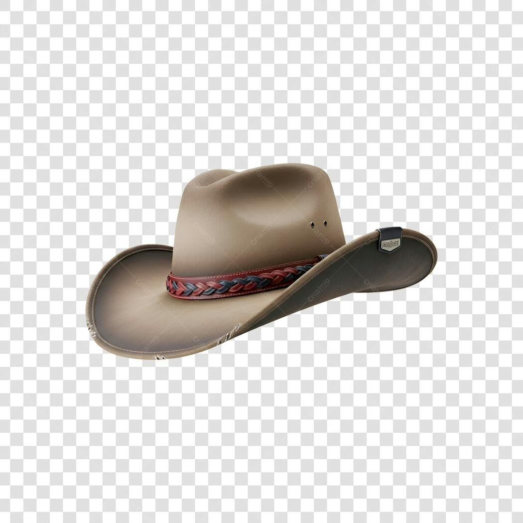 Foto Recortada Chapéu Cowboy Marrom PNG Fundo Transparente