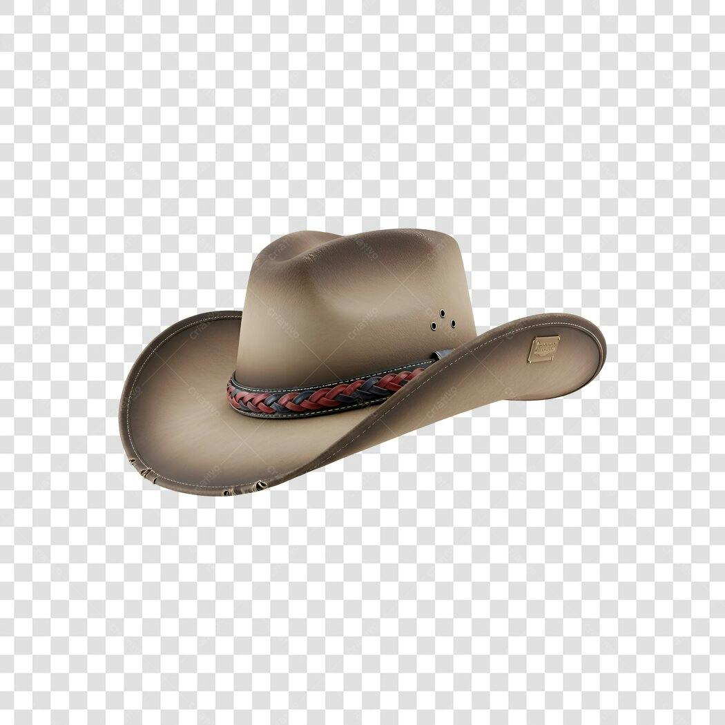 Foto Recortada Chapéu Cowboy Marrom PNG Fundo Transparente