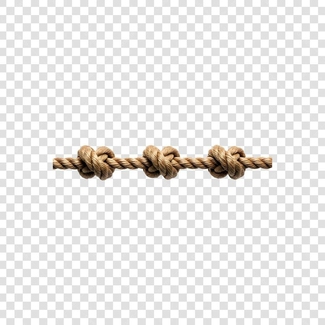 Foto Recortada Corda Náutica com Nós PNG Fundo Transparente