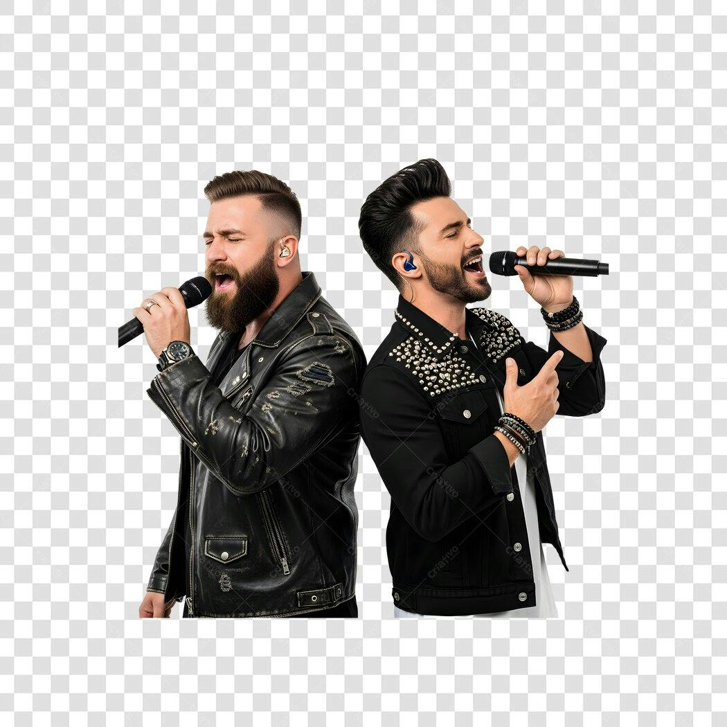 Foto Recortada Dupla Cantores Sertanejos PNG Fundo Transparente