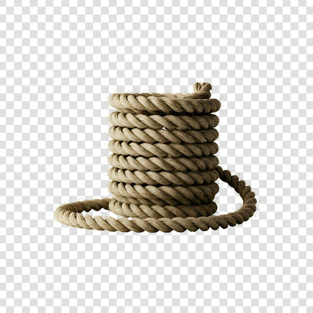 Foto Recortada Rolo de Corda Náutica PNG Fundo Transparente