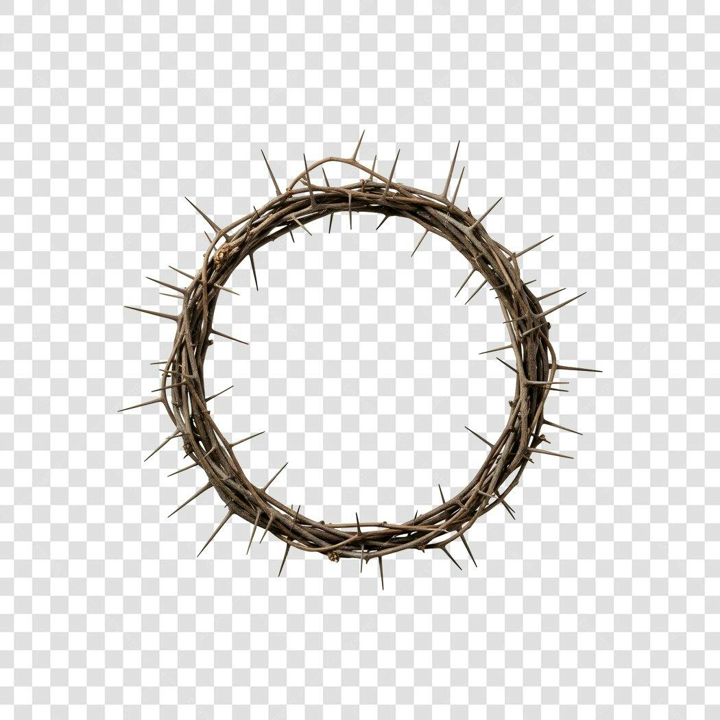Foto Recortada Coroa de Espinhos Páscoa Abril PNG Fundo Transparente