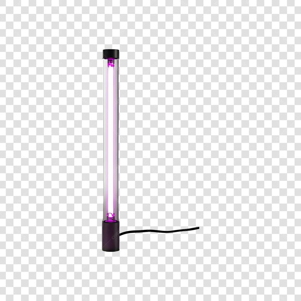 Foto Recortada Lâmpada Neon Ultravioleta PNG Fundo Transparente