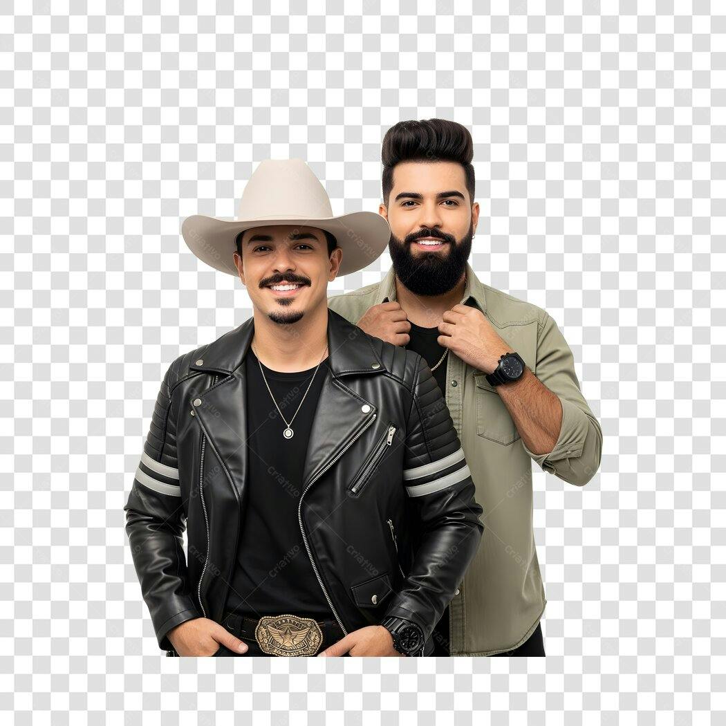 Foto Recortada Dupla Sertaneja Masculina PNG Fundo Transparente