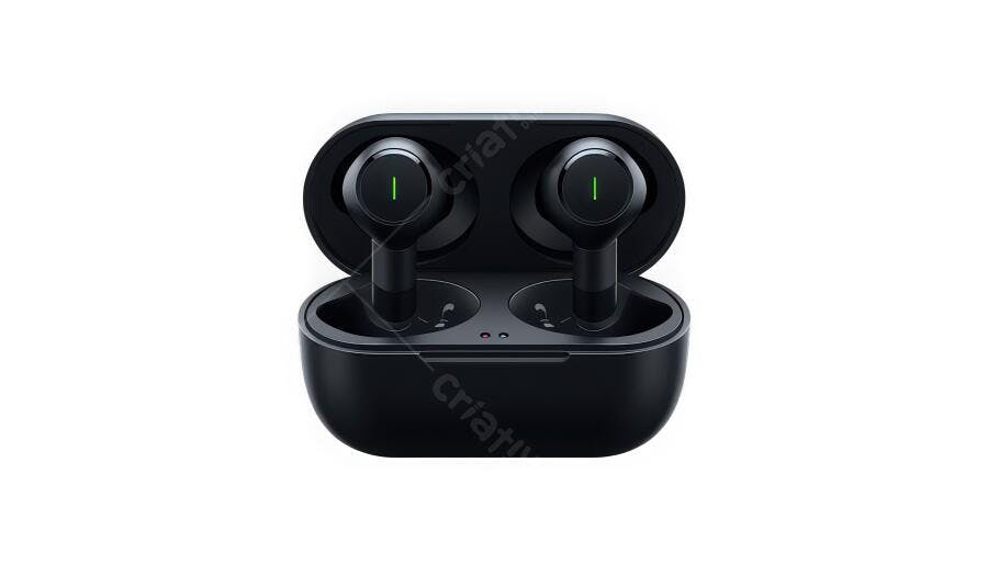 Foto Fone de Ouvido Sem Fio Preto Estojo Carregador Produto