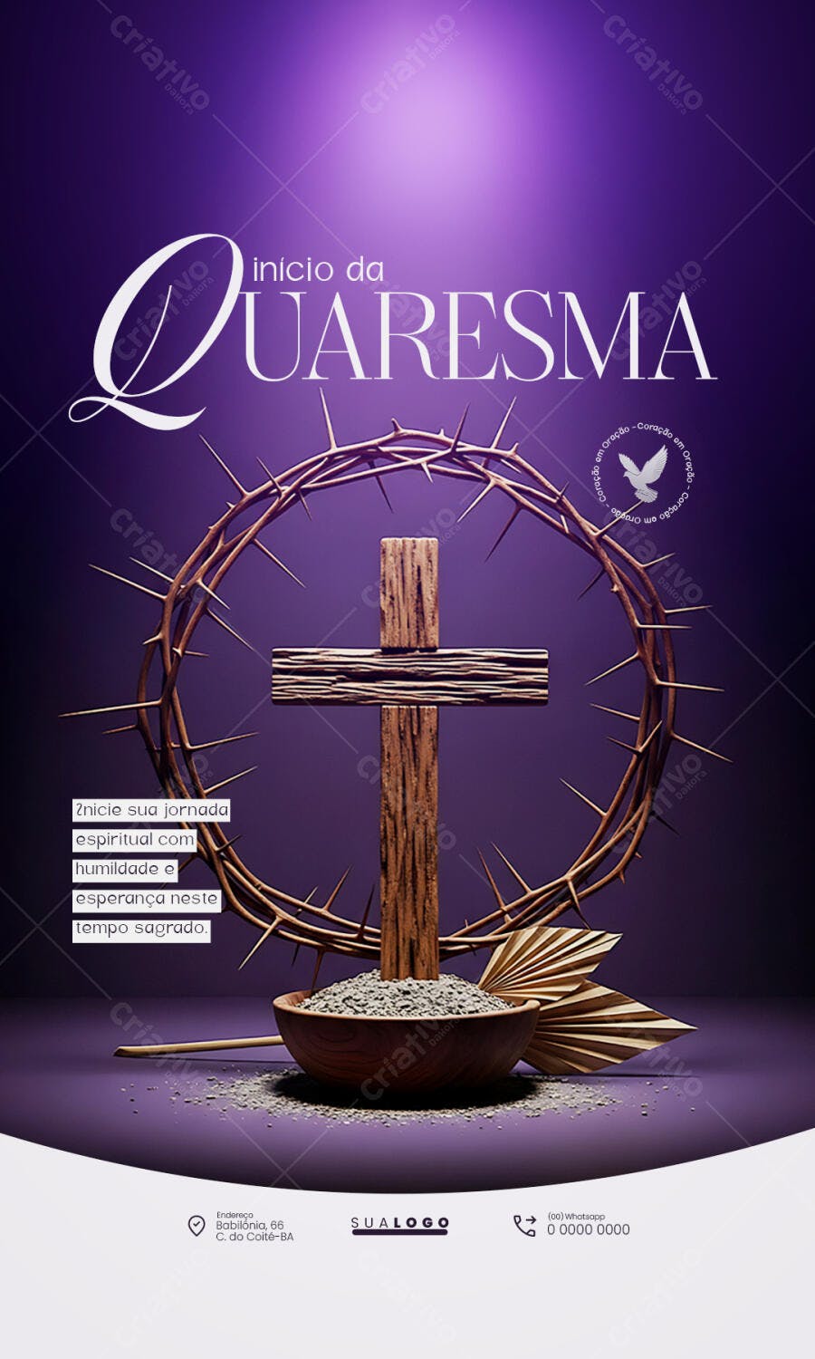 Story Início da Quaresma Igreja Cristã PSD Editável