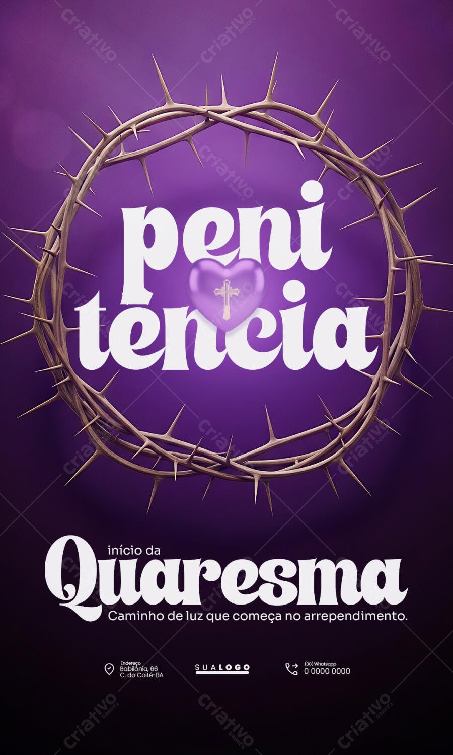 Story Quaresma Início Penitência PSD Editável