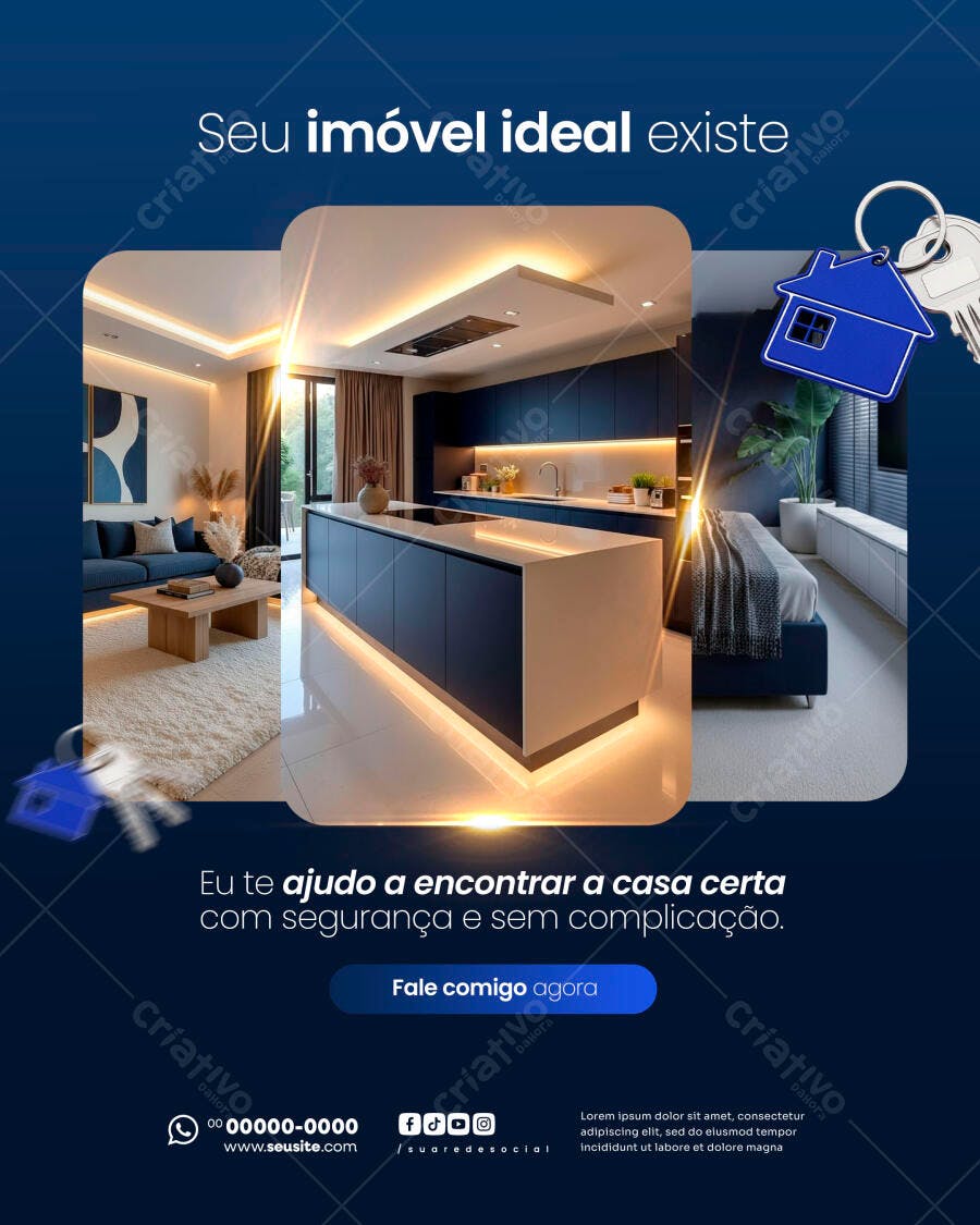 Post Imobiliária Venda de Imóveis PSD Editável