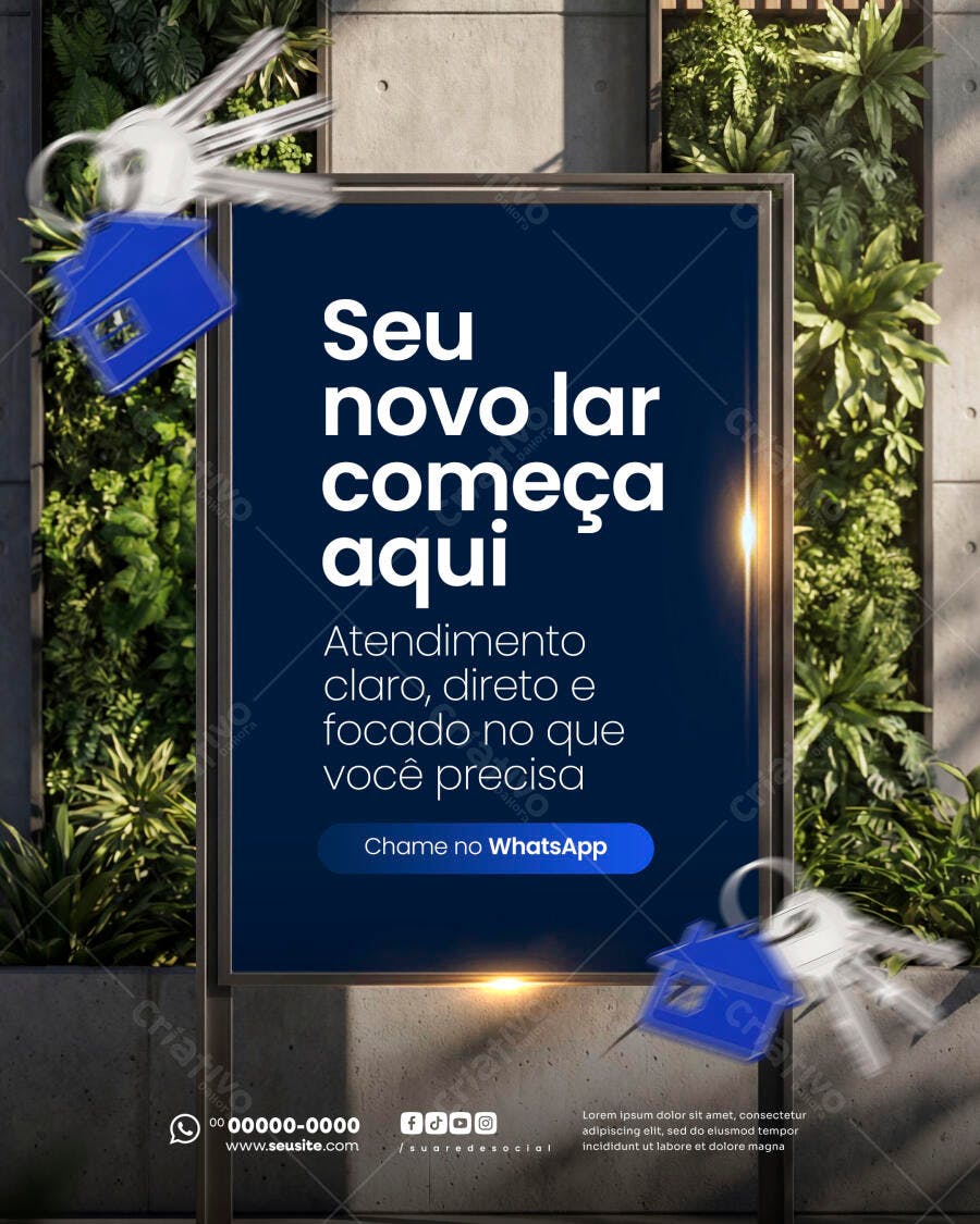 Post Imobiliária Seu Novo Lar PSD Editável