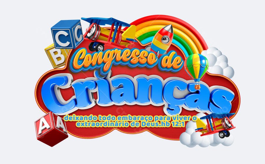Congresso de Crianças Tema Brinquedos PSD Editável