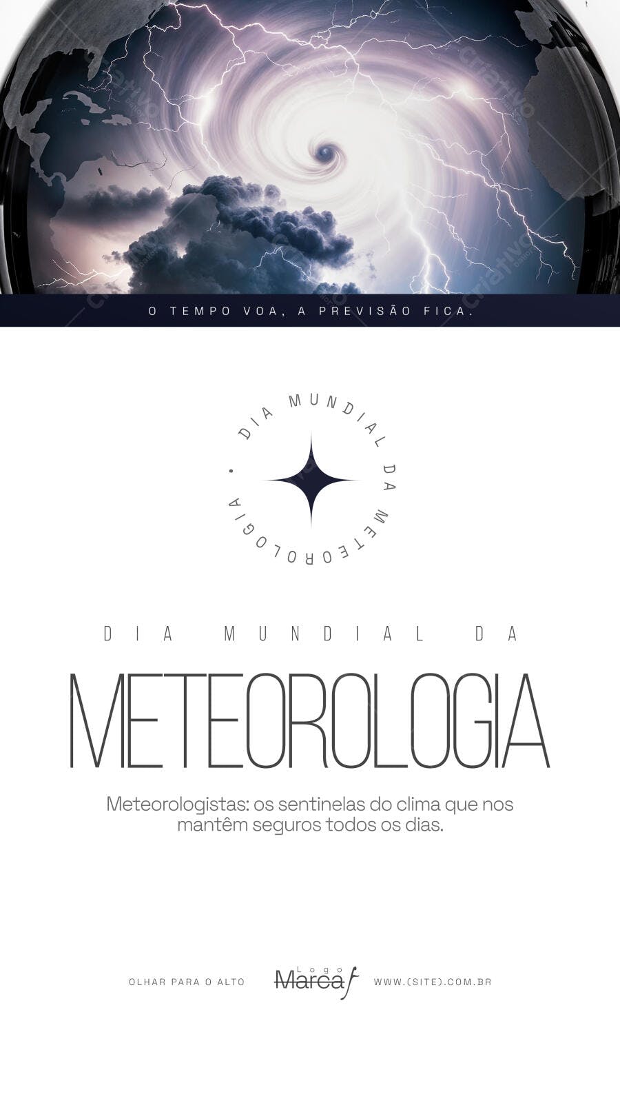 Post Instagram Dia Mundial Meteorologia PSD Editável