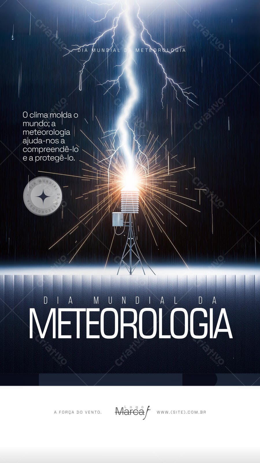 Post Dia Mundial Meteorologia PSD Editável