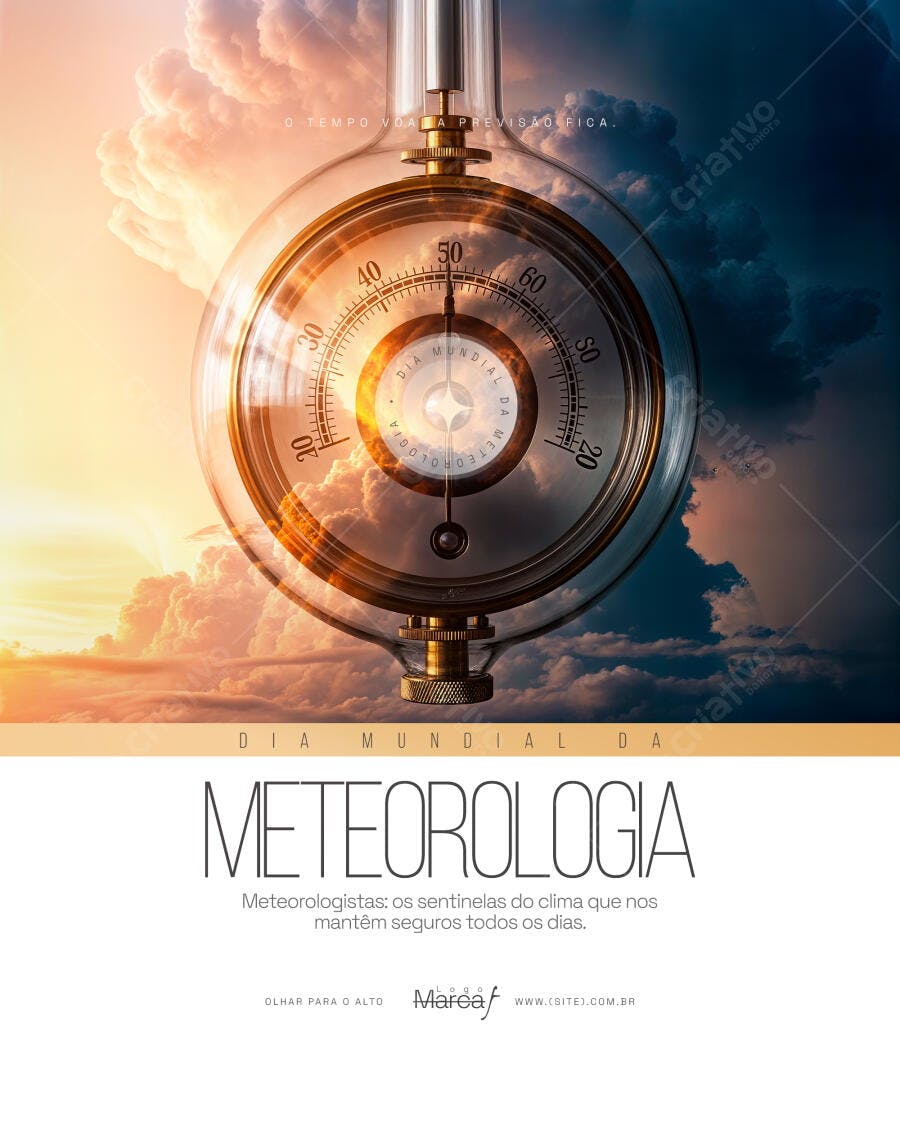 Post Dia Mundial da Meteorologia PSD Editável