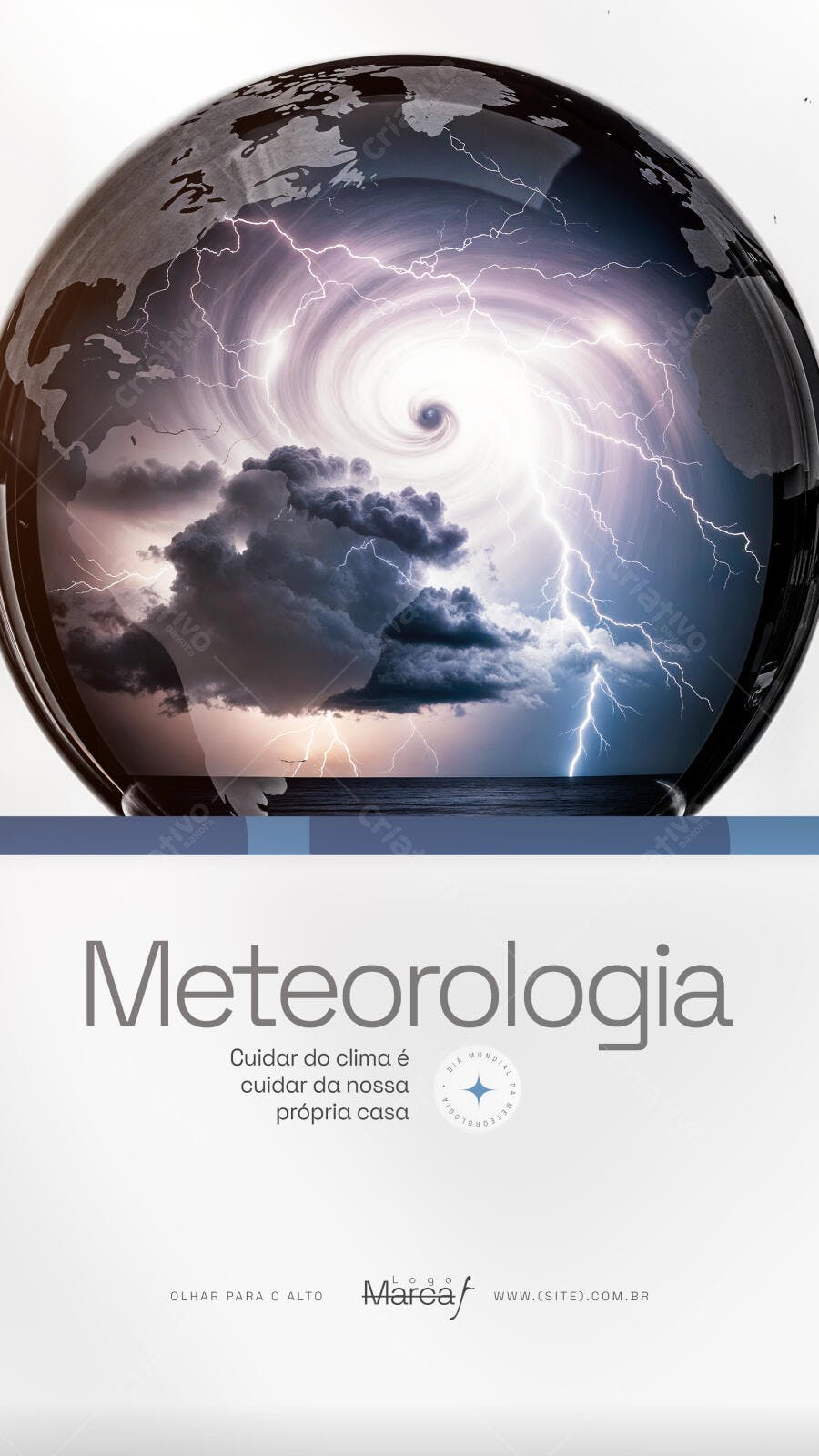 Post Instagram Meteorologia Meio Ambiente PSD Editável