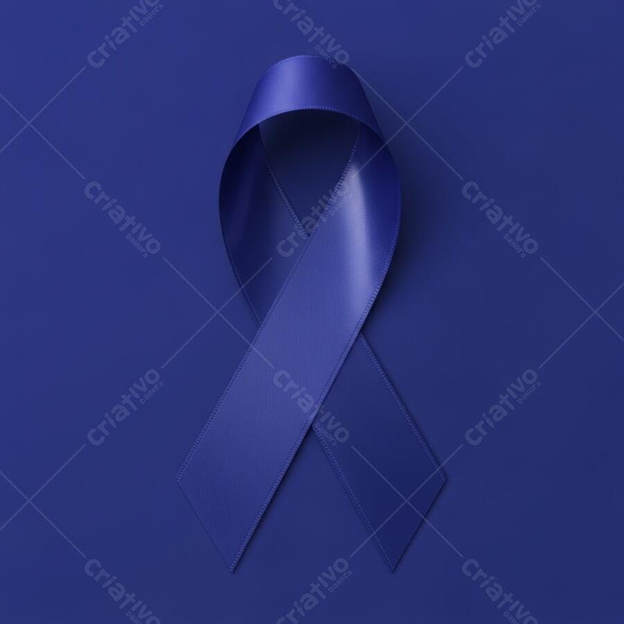 Foto Fita Azul Novembro Azul Conscientização Câncer de Próstata
