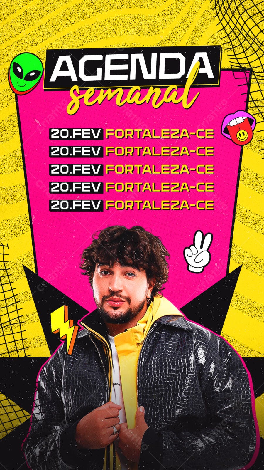 Story Agenda Semanal Eventos Fevereiro PSD Editável