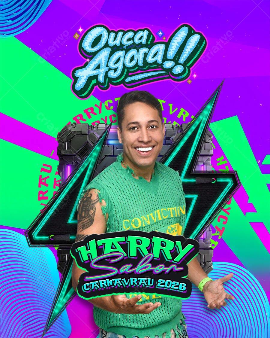 Post Instagram Carnaval 2026 Evento Musical PSD Editável