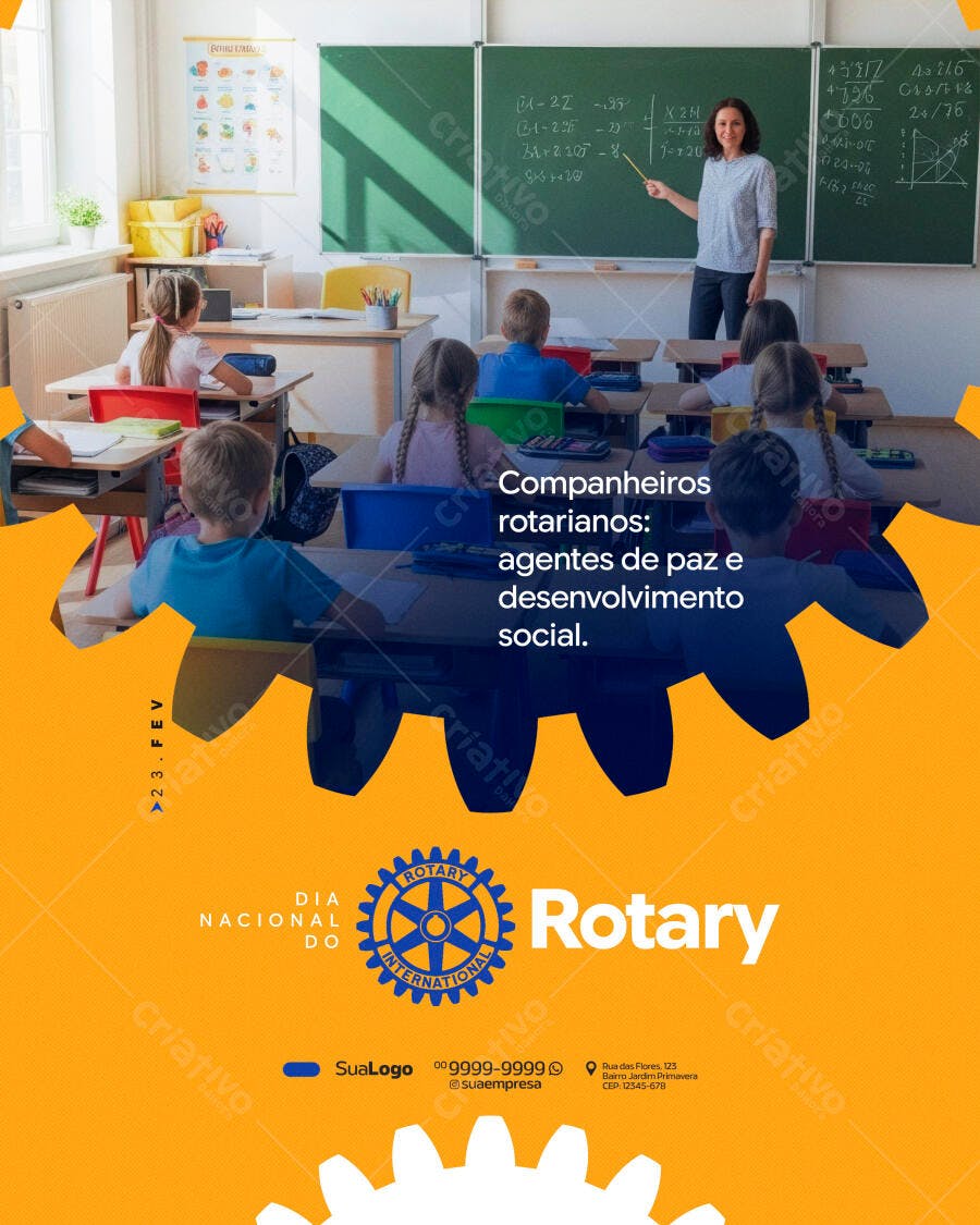 Flyer Dia Nacional do Rotary Institucional PSD Editável