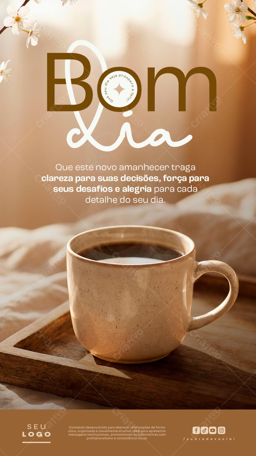 Story Instagram Bom Dia Café PSD Editável