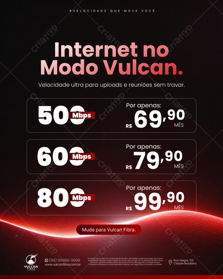 Post Instagram Provedor Internet Fibra PSD Editável