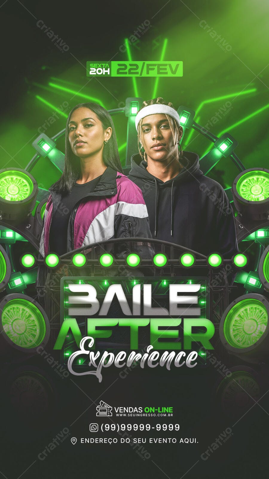 Story Instagram Balada After Party Fevereiro PSD Editável