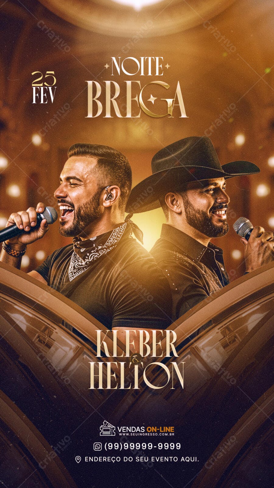 Story Instagram Noite Brega Show Musical PSD Editável