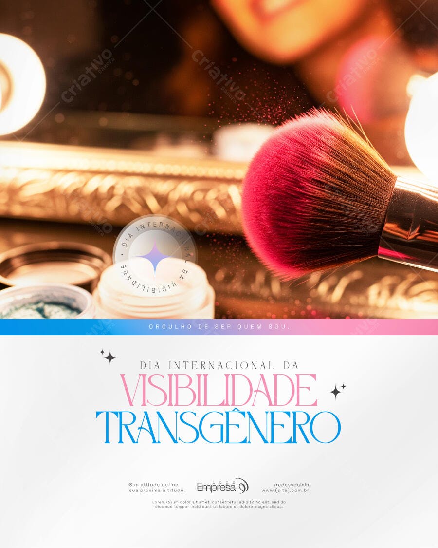 Post Visibilidade Transgênero Março PSD Editável