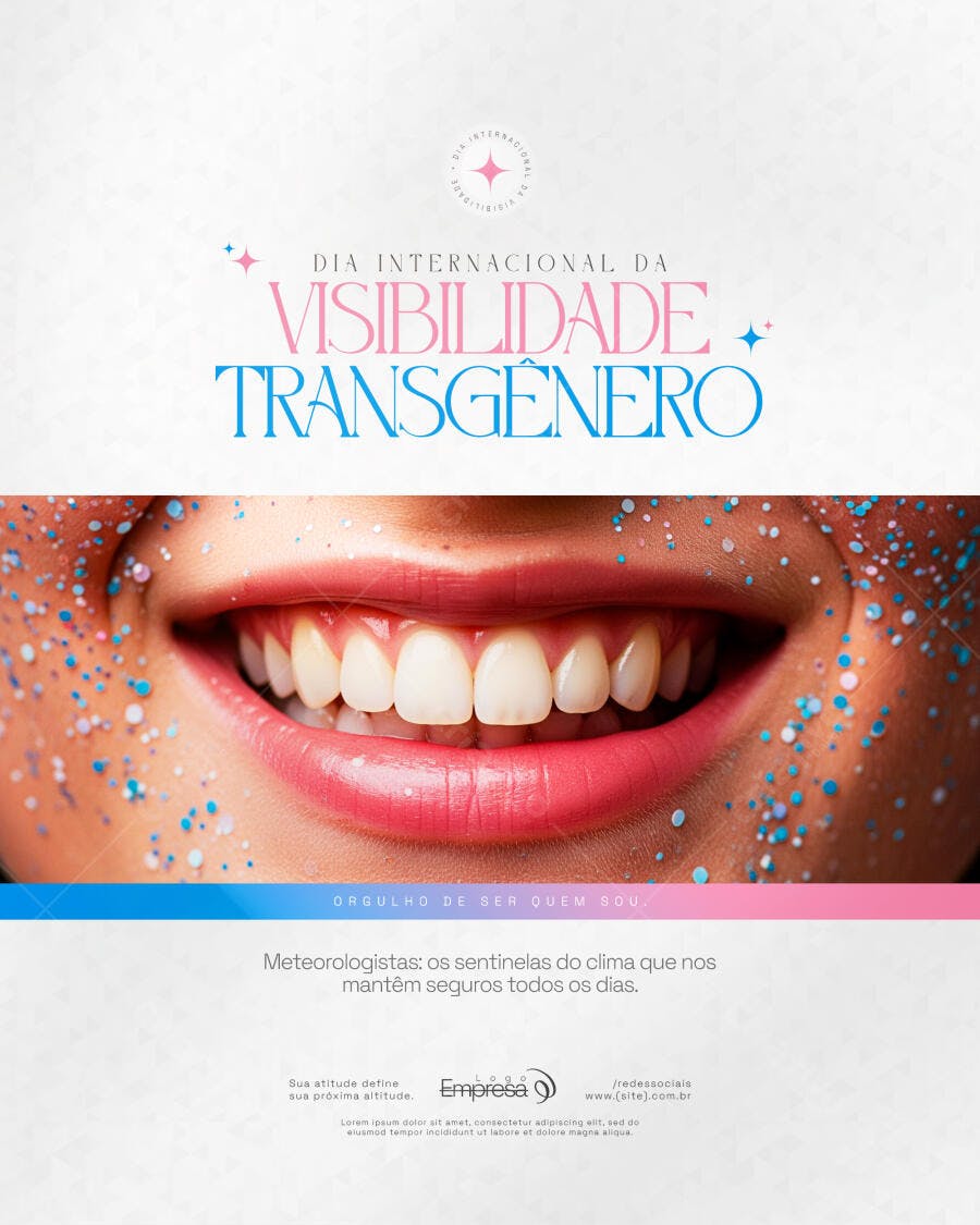 Post Dia Internacional Visibilidade Transgênero PSD Editável