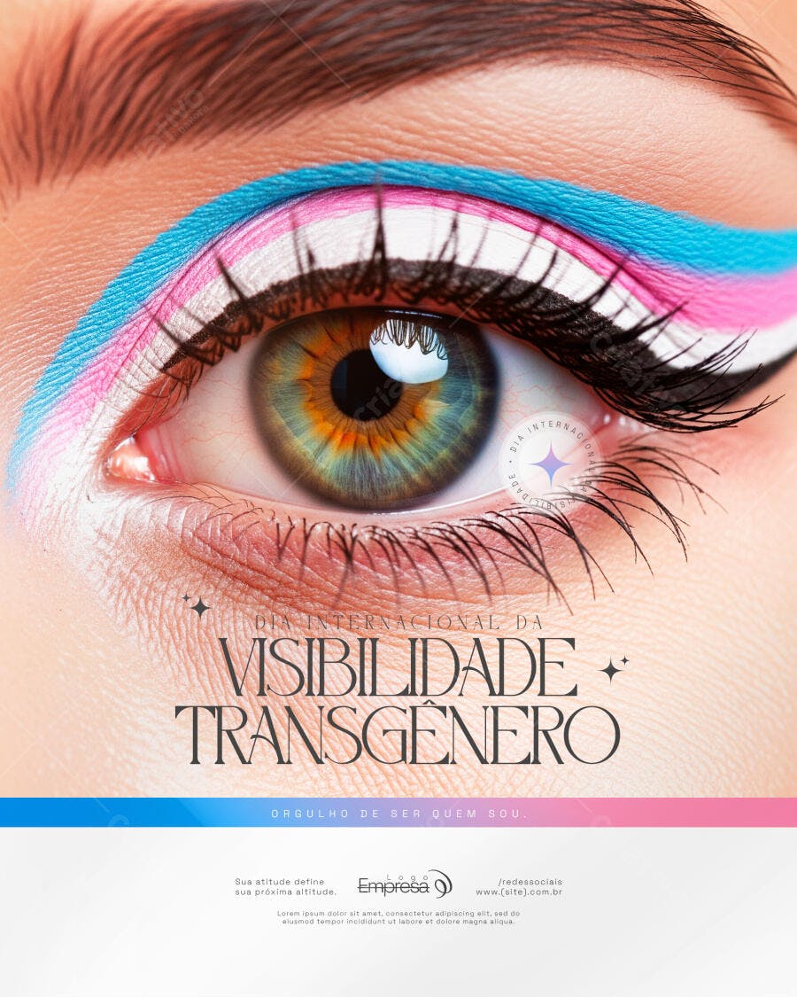 Post Visibilidade Transgênero PSD Editável
