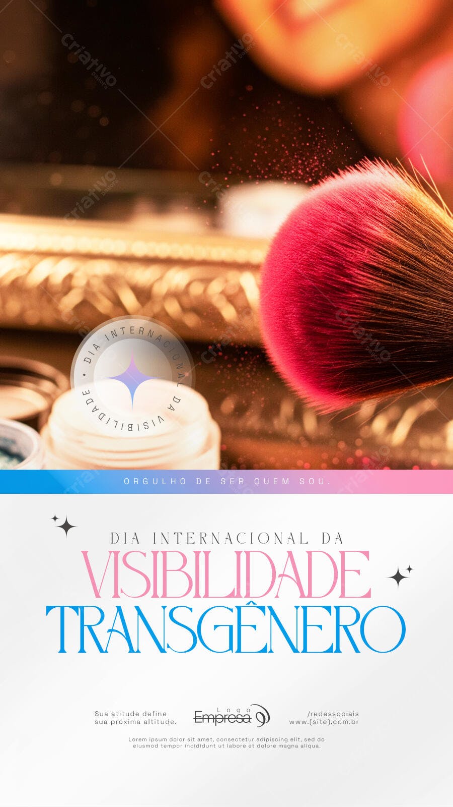 Post Instagram Visibilidade Transgênero PSD Editável
