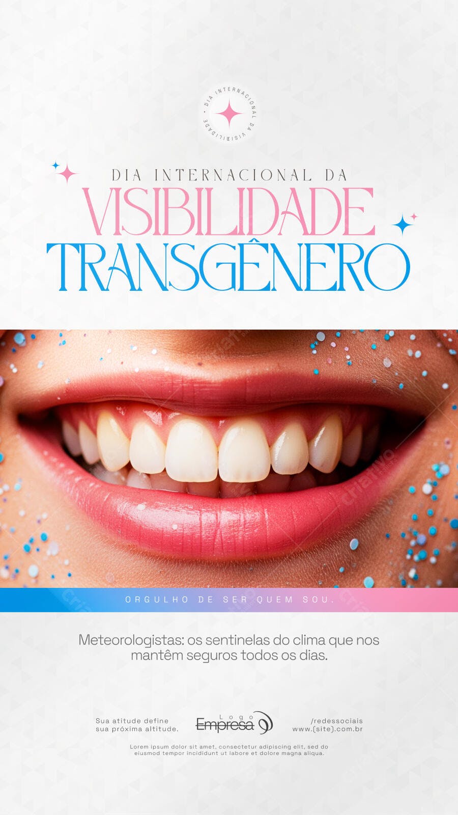 Post Dia Internacional Visibilidade Transgênero PSD Editável