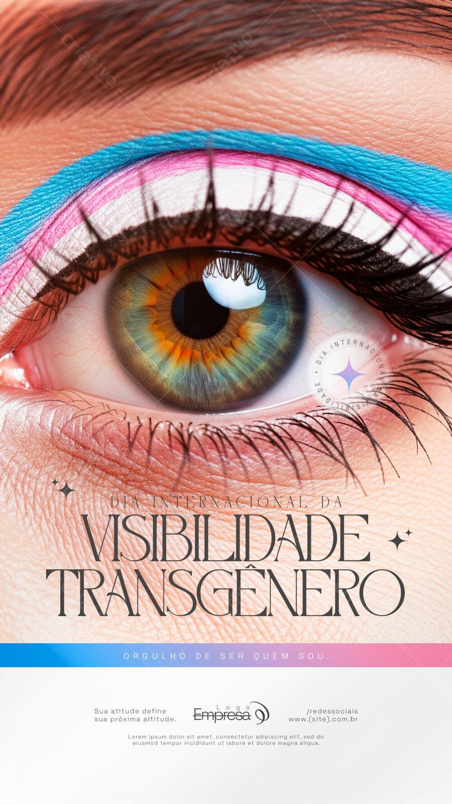Post Visibilidade Transgênero PSD Editável