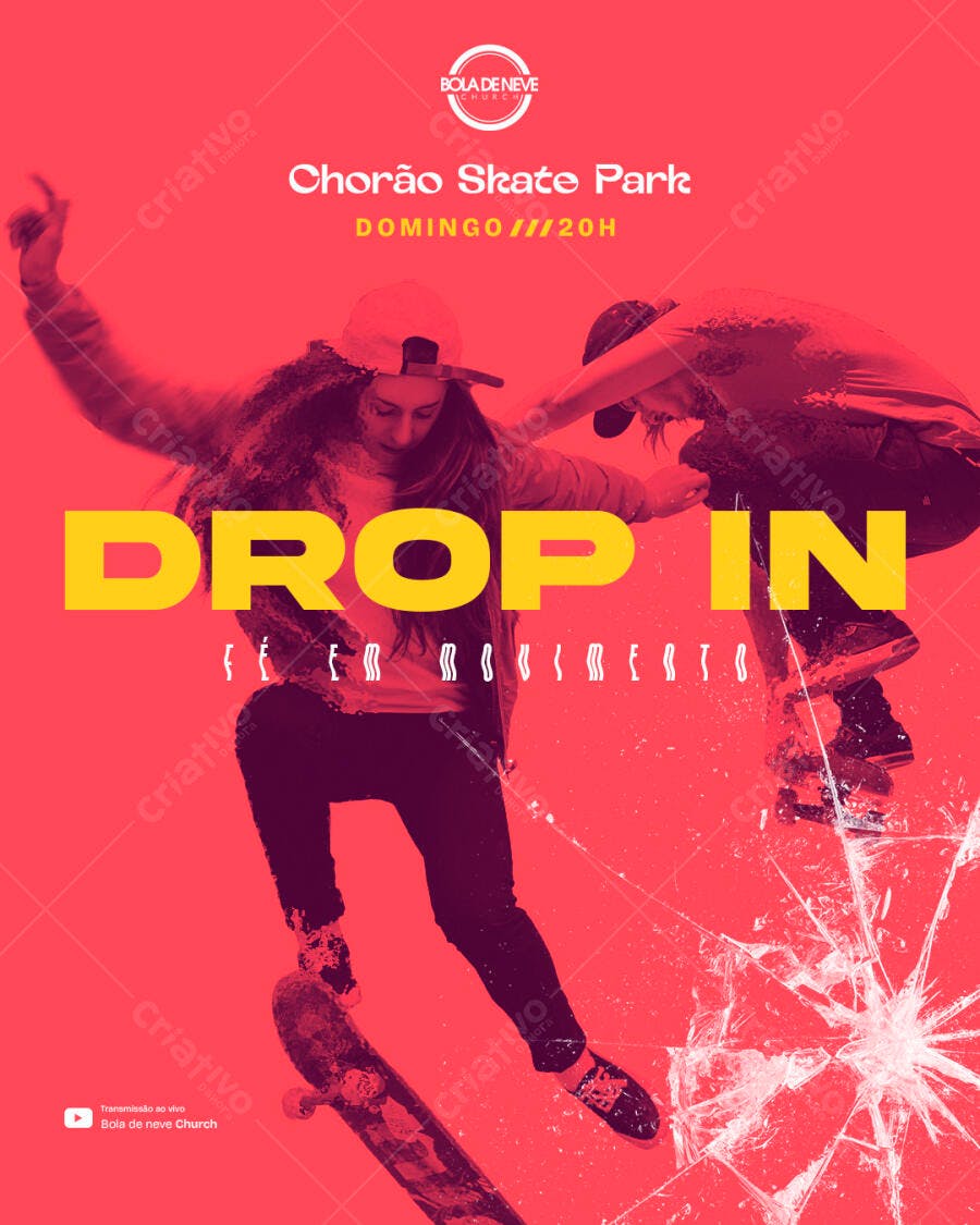 Flyer Evento Skate Chorão Skate Park PSD Editável