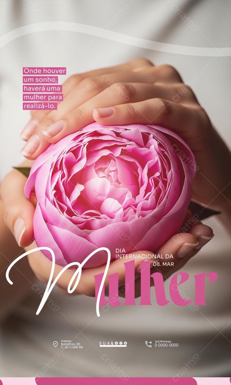 Story Dia Internacional da Mulher 8 de Março PSD Editável