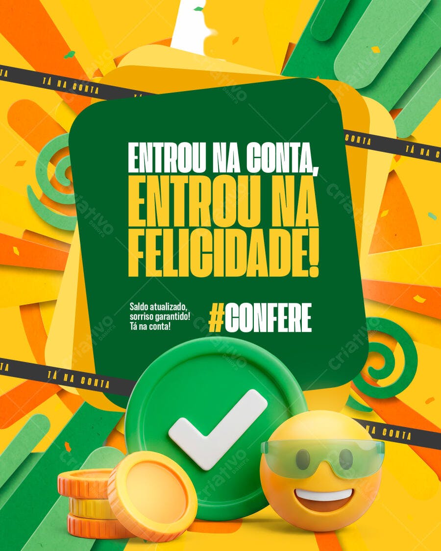 Post Instagram Pagamento Salário Recebimento PSD Editável