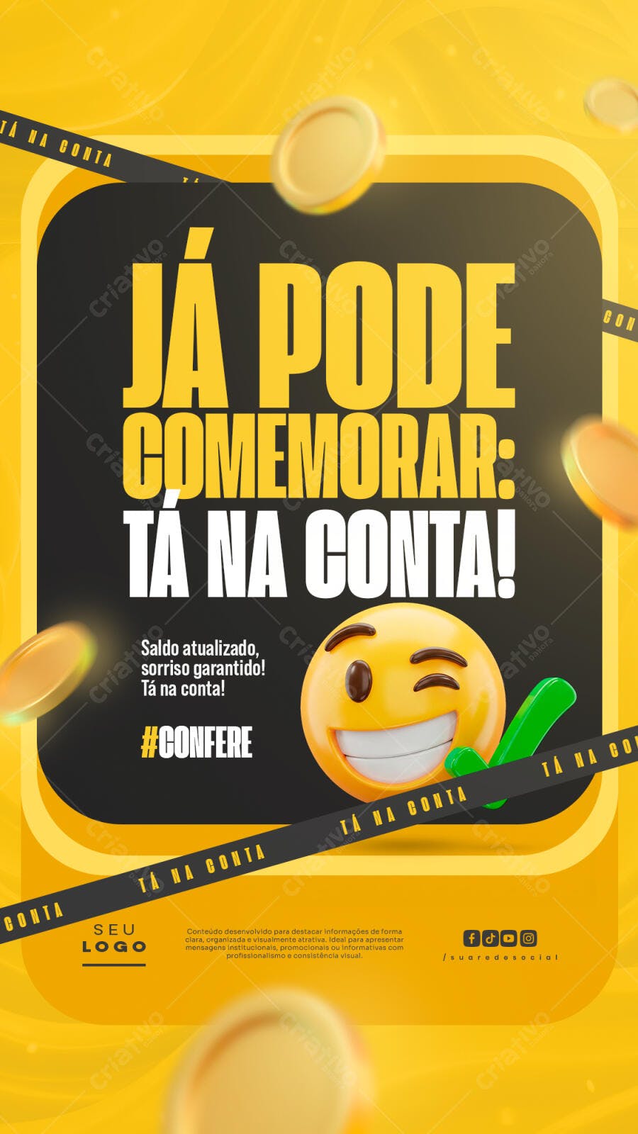 Story Instagram Promoção Saldo Conta PSD Editável