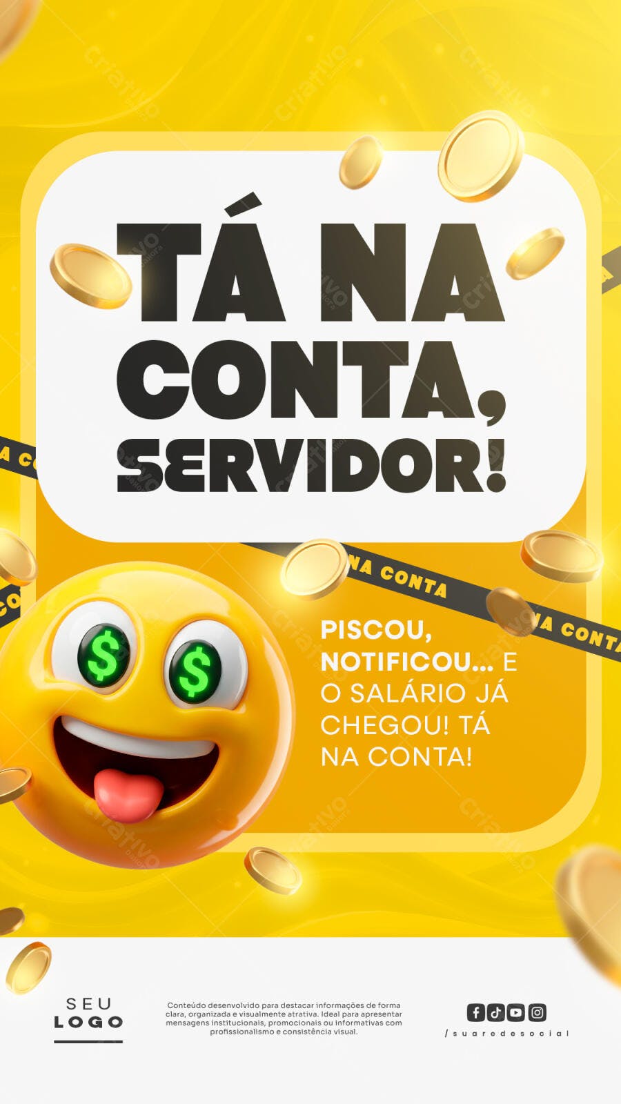 Post Instagram Salário Servidor Público PSD Editável