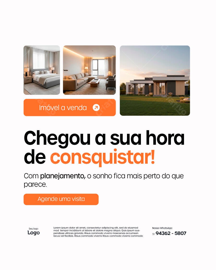Post Imobiliária Imóvel à Venda PSD Editável