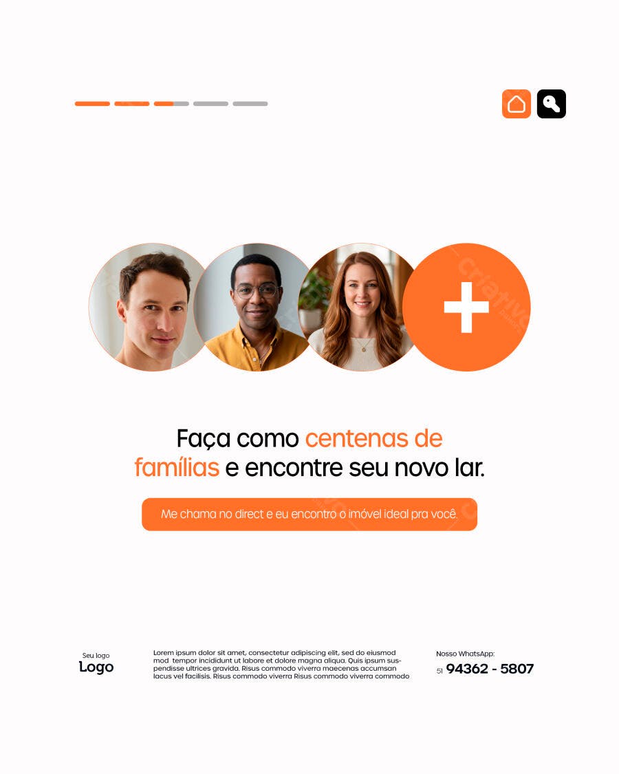 Post Instagram Imobiliária Encontre Seu Lar PSD Editável