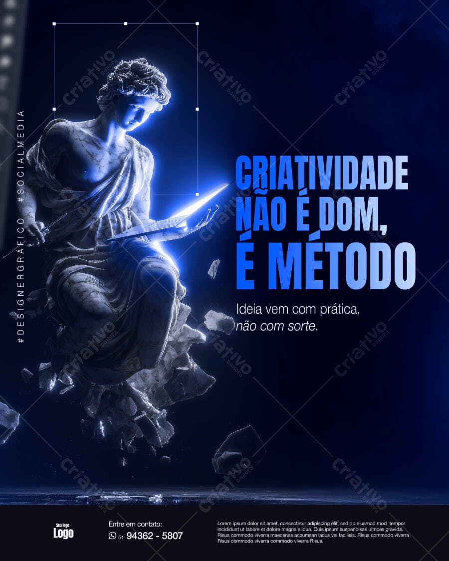 Post Instagram Agência Marketing Digital PSD Editável
