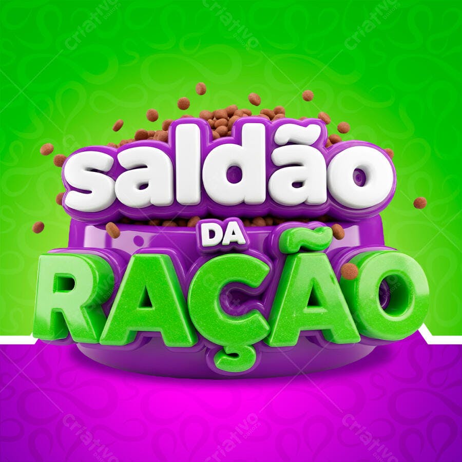 Selo 3D Saldo da Ração Promoção Pet Shop PNG Transparente