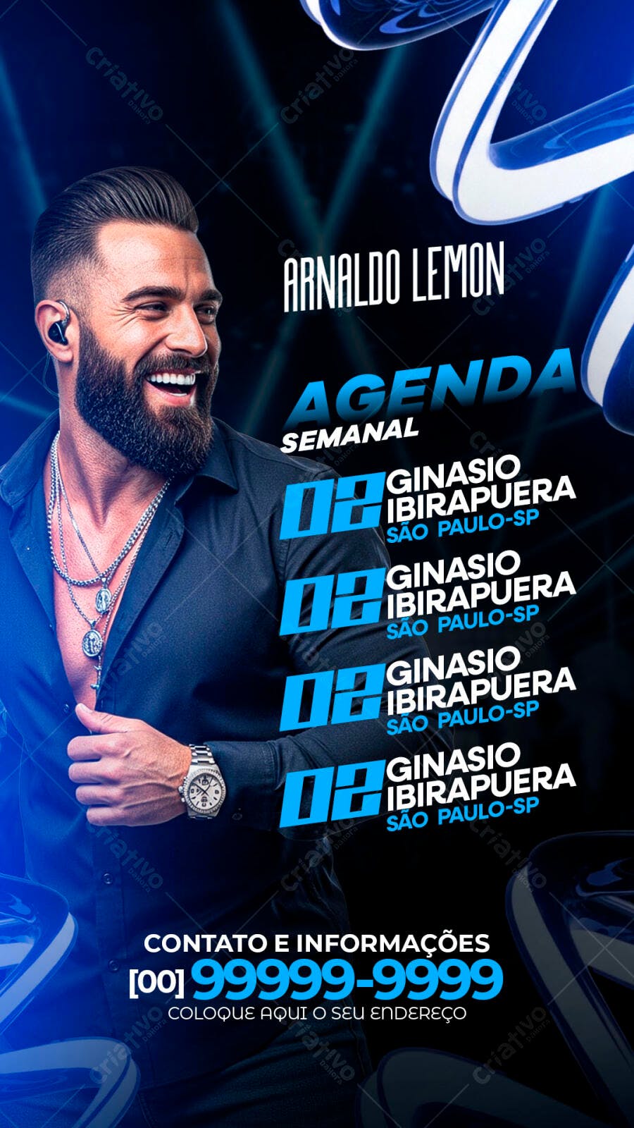 Story Instagram Agenda Semanal Eventos PSD Editável
