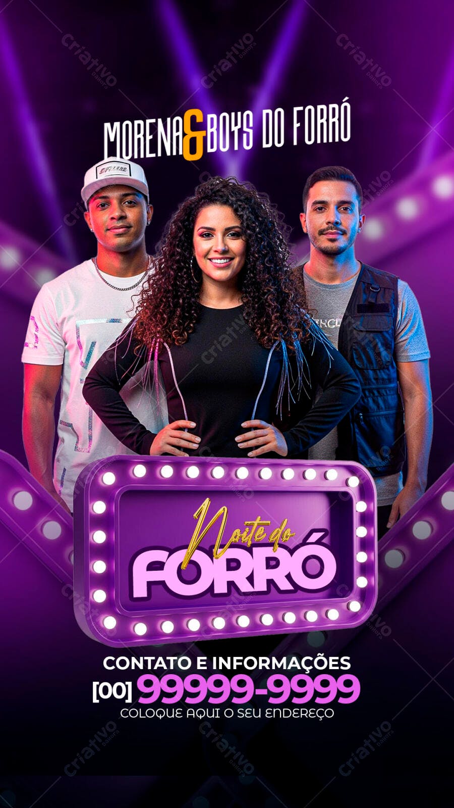 Story Instagram Noite do Forró Evento Musical PSD Editável