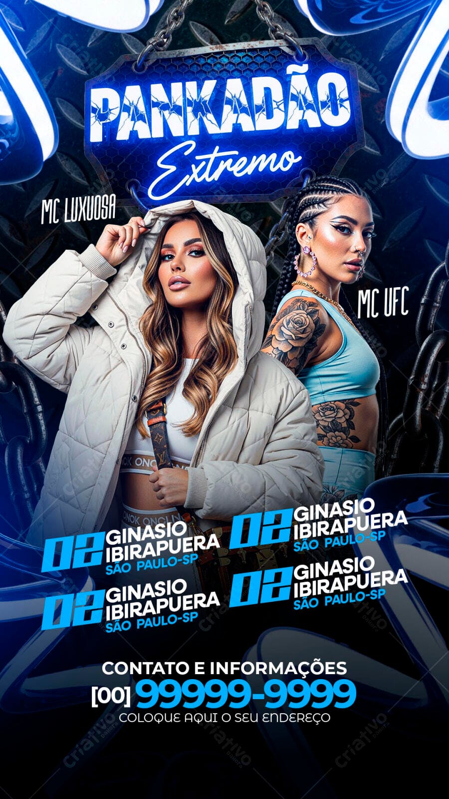 Flyer Pankadão Extremo Evento Balada PSD Editável