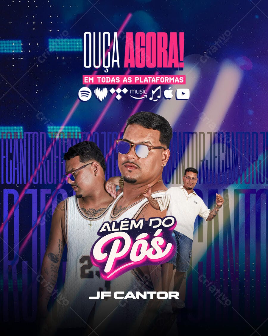 Flyer Divulgação Música Cantor Artista PSD Editável