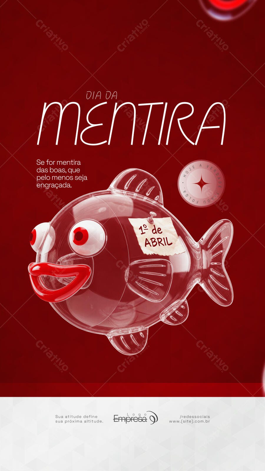Story Instagram Dia da Mentira 1 de Abril PSD Editável