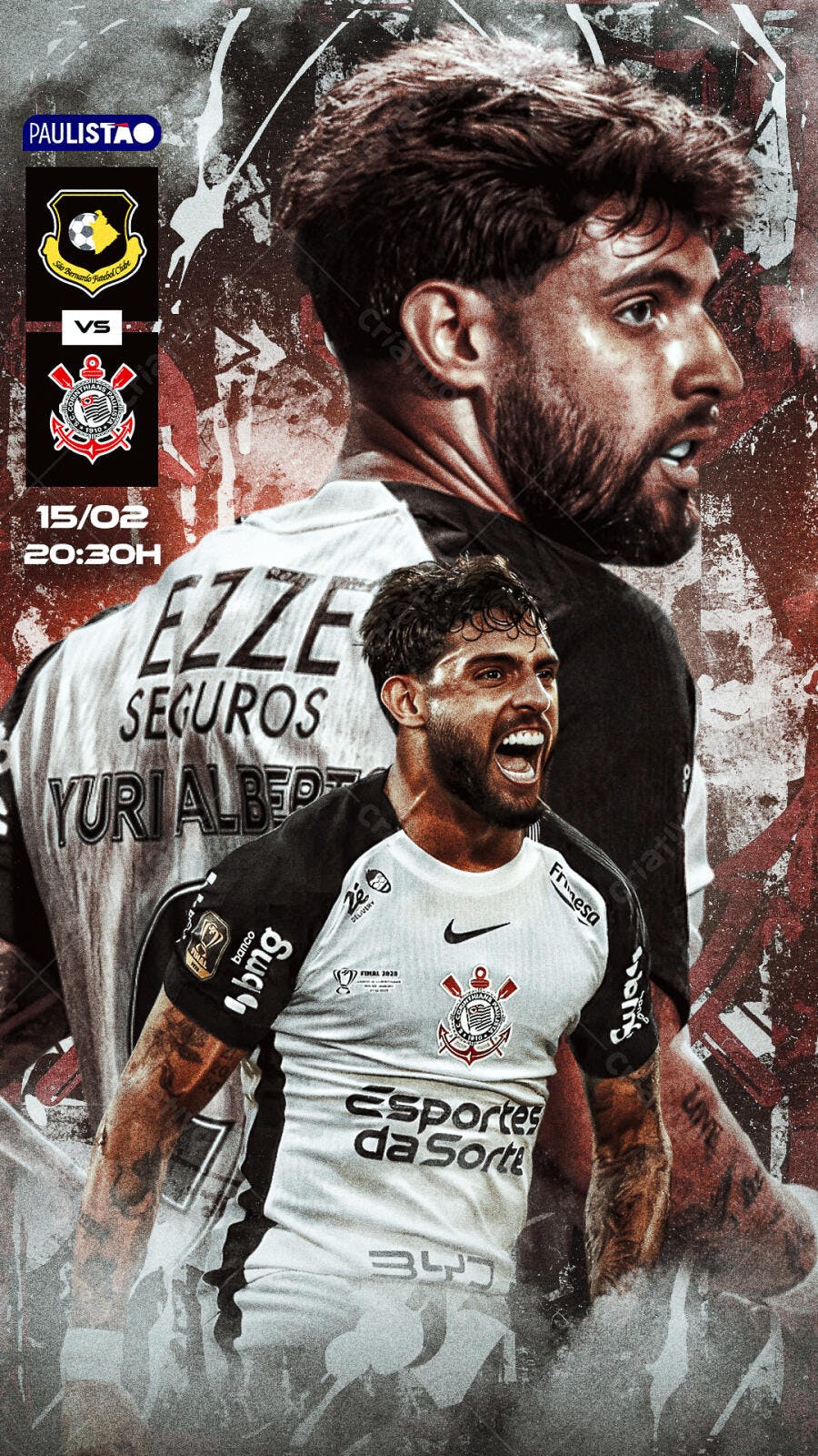 Post Instagram Futebol Paulista Campeonato PSD Editável