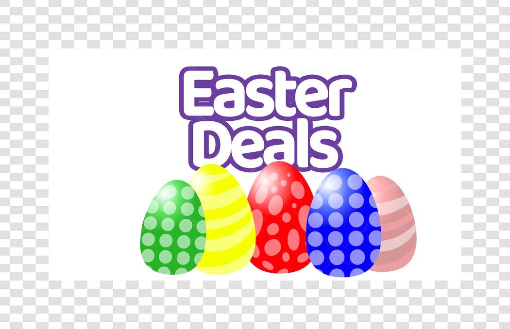 Clipart Ovos de Páscoa Easter Deals PNG Fundo Transparente