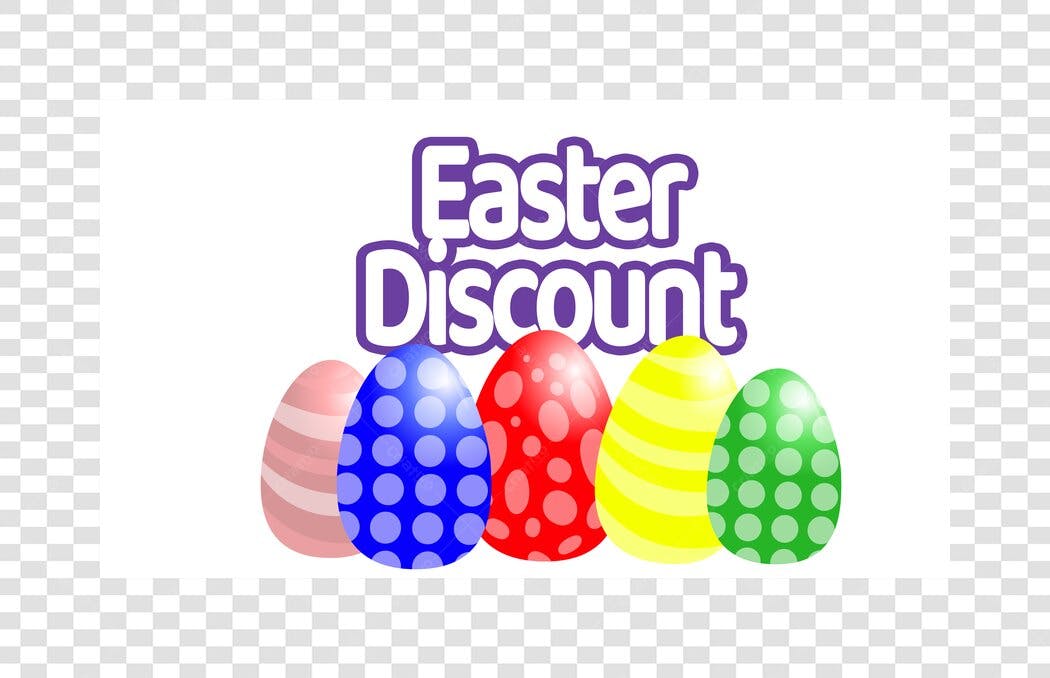Ilustração Ovos de Páscoa Easter Discount PNG Fundo Transparente